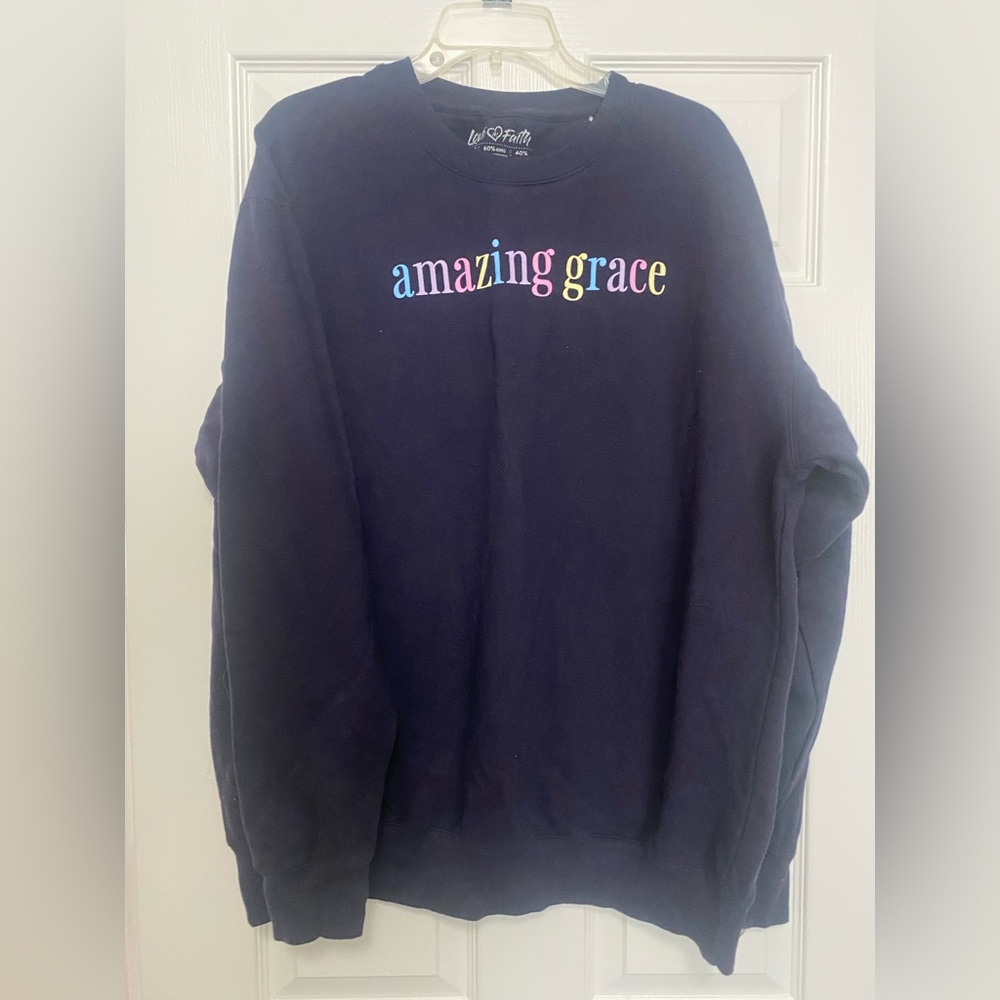 Amazing Grace Navy Sweatshirt